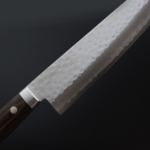 matsutani-gyuto-vg10-ks-4 增谷訓生 牛刀 180mm VG10鋼 鎚目大馬士革 刻流 蘇格蘭柄