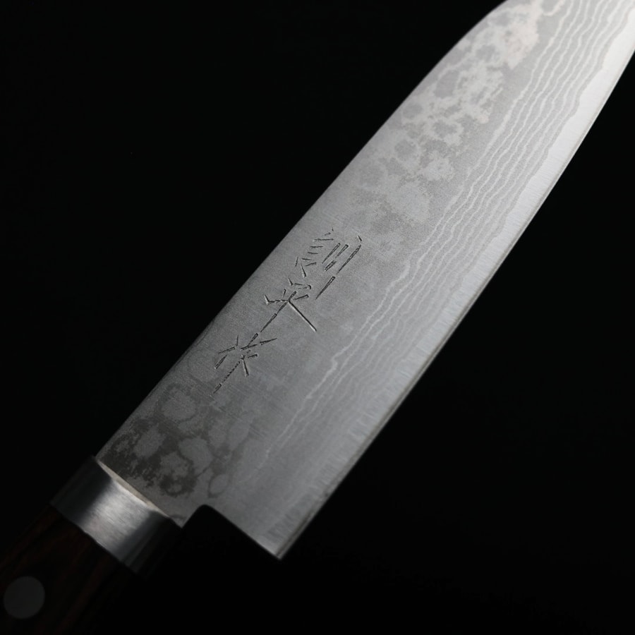 matsutani-ksantoku-vg10s-5 增谷訓生 小三德刀 130mm<br>VG10鋼 彩流 茶柄