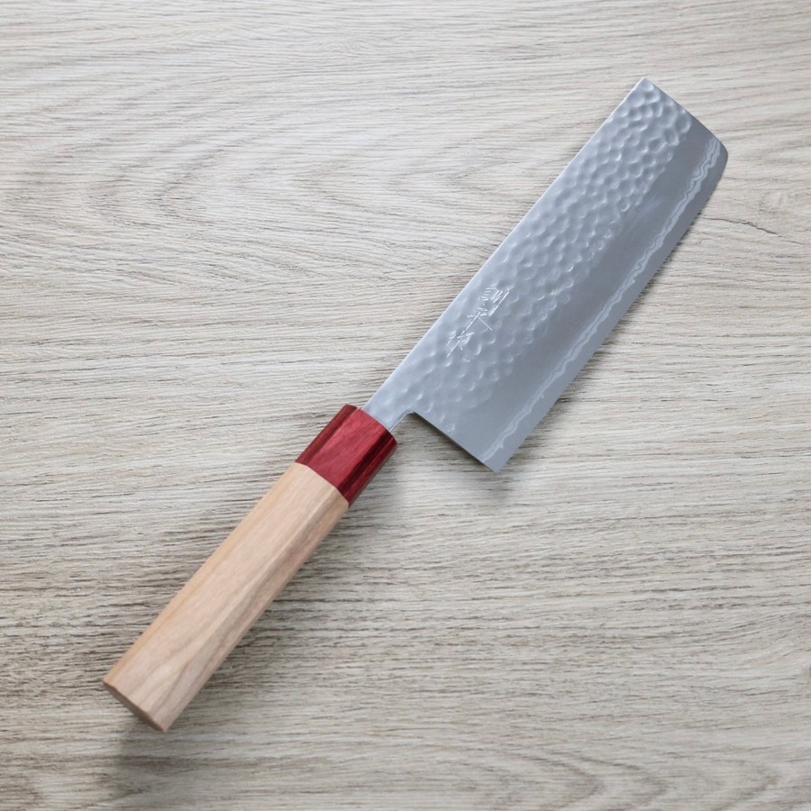 matsutani-nakiri-vg10-kw-1 增谷訓生 寬版菜切 165mm VG10鋼 刻流 和柄