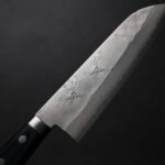 matsutani-s170-vg10-skg-5 增谷訓生 三德 170mm VG10鋼 鎚目大馬士革 雪華 藍柄
