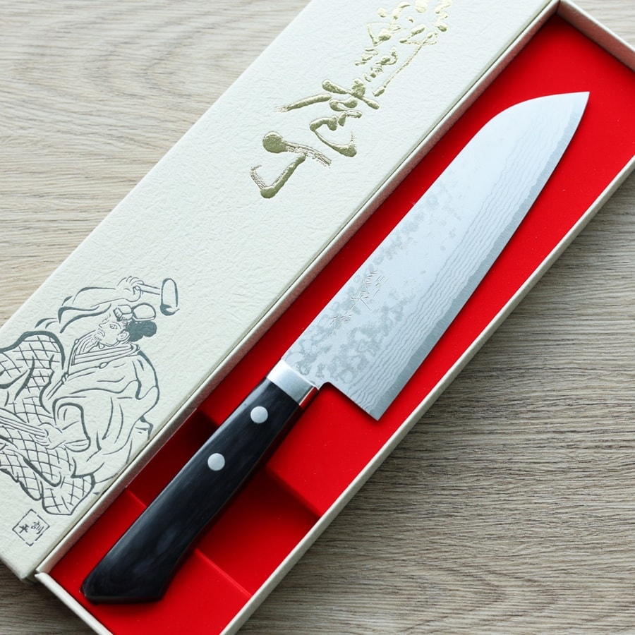 matsutani-santoku-vg10-2 增谷訓生 三德刀 165mm VG10鋼 大馬士革