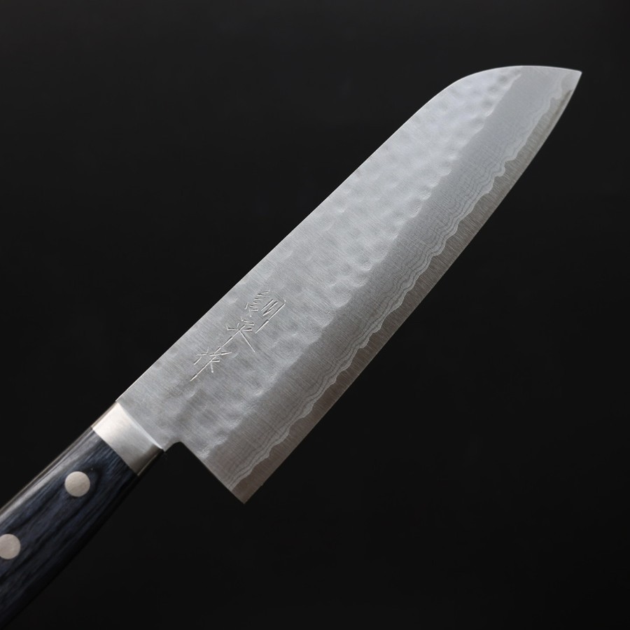 matsutani-santoku-vg10-skb-5 增谷訓生 三德刀 170mm VG10鋼 刻流 藍柄