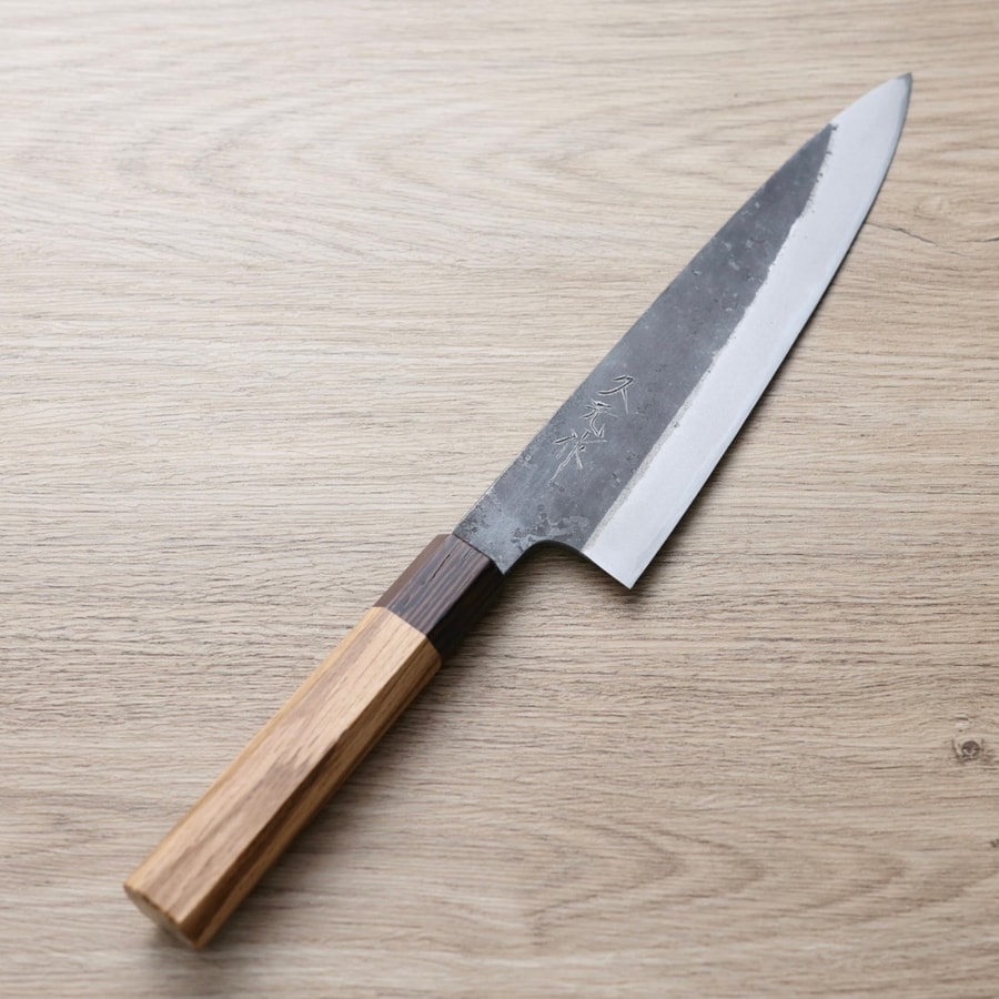 morihei-g210hm-sk-1 森平 久元 牛刀 240mm<br>白二鋼 黑打