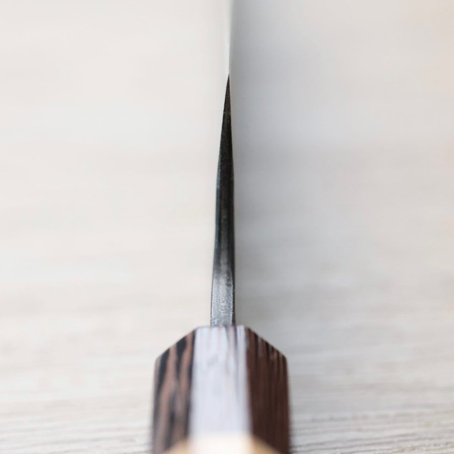 morihei-g210hm-sk-4-1 森平 久元 牛刀 240mm<br>白二鋼 黑打