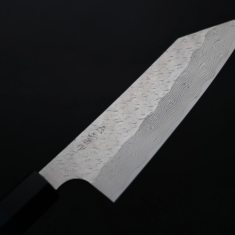 藍包丁x二唐刃物 文化 165mm SG Strix粉末HSS鋼 鎚目大馬士革