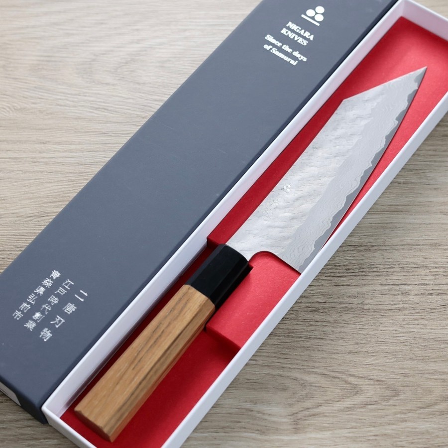 nigara-bunka-170-vg10m-2 二唐刃物 文化 170mm VG10鋼 磨鎚目