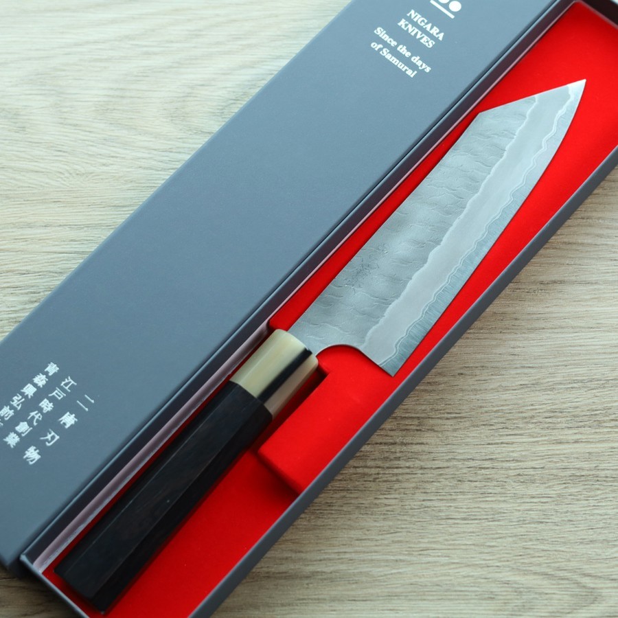nigara-bunka-as165-2-1 二唐刃物 文化 165mm 青紙超級鋼 柳葉磨鎚目