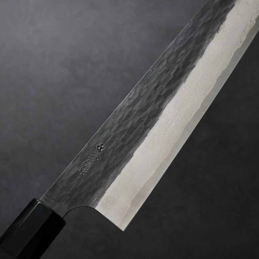 nigara-g240-vgx-k-5 二唐刃物 牛刀 240mm VG Xeos鋼 黑打鎚目大馬士革