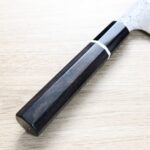 二唐刃物 牛刀 240mm SG2粉末HSS鋼<br>暗紋 黑檀八角柄