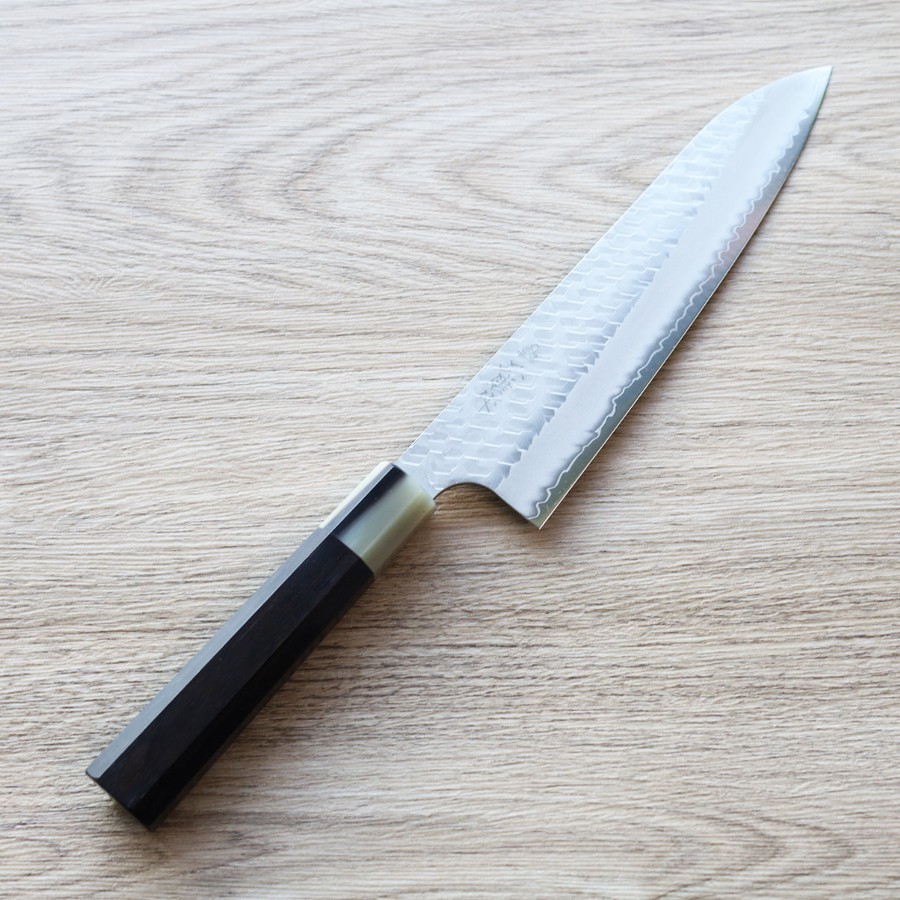 nigara-gyuto-210-sg2-m-1 二唐刃物 牛刀 210mm SG2粉末HSS鋼 磨鎚目