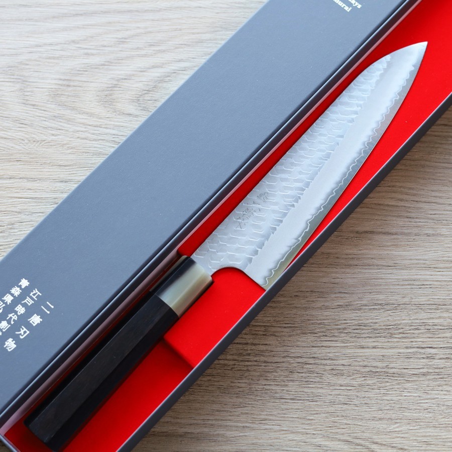 nigara-gyuto-210-sg2-m-2-1 二唐刃物 牛刀 210mm SG2粉末HSS鋼 磨鎚目