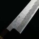 二唐刃物 牛刀 240mm<br>VG10鋼 磨鎚目