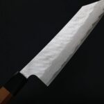 二唐刃物 切付牛刀 210mm <br>VG10鋼 磨鎚目