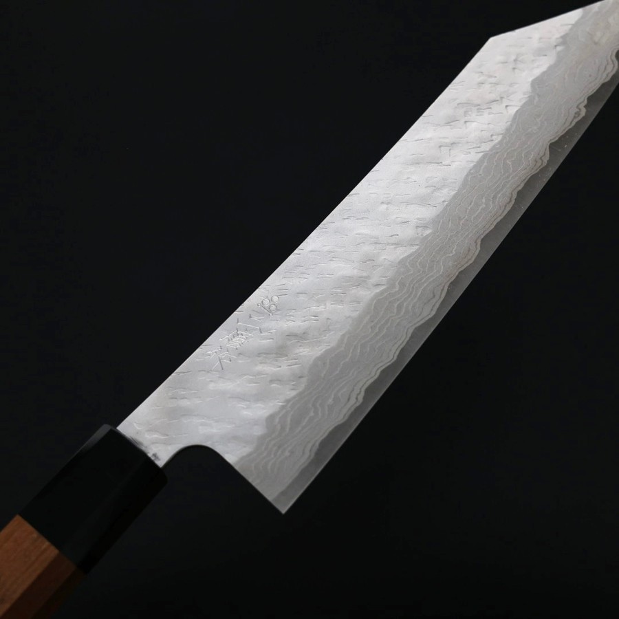 二唐刃物 切付牛刀 210mm <br>VG10鋼 磨鎚目