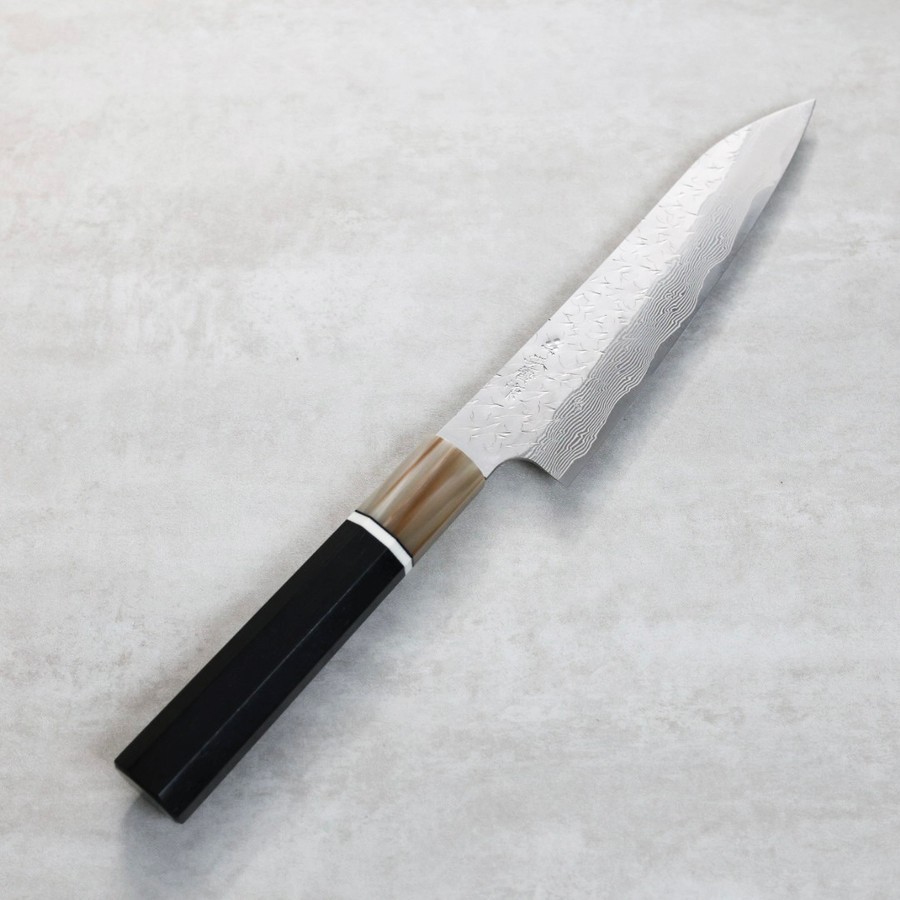 nigara-p150-sgs-k 二唐刃物 蔬果 150mm<br>SG Strix粉末HSS鋼 鎚目大馬士革
