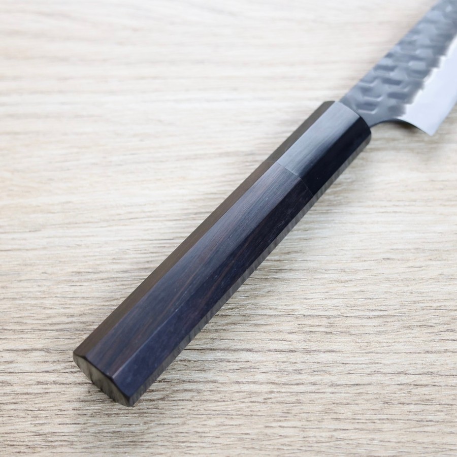 nigara-petty-120-sg2ku-3 二唐刃物 切付蔬果 120mm <br>SG2粉末HSS鋼 黑打鎚目