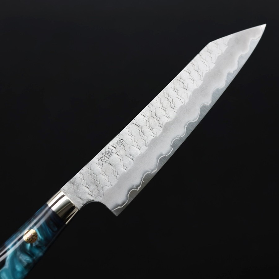 nigara-petty-150-sg2ma-4 二唐刃物 切付蔬果 150mm SG2粉末HSS鋼 磨鎚目 壓克力柄