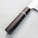 二唐刃物 三德 170mm <br>VG XEOS鋼 鎚目大馬士革