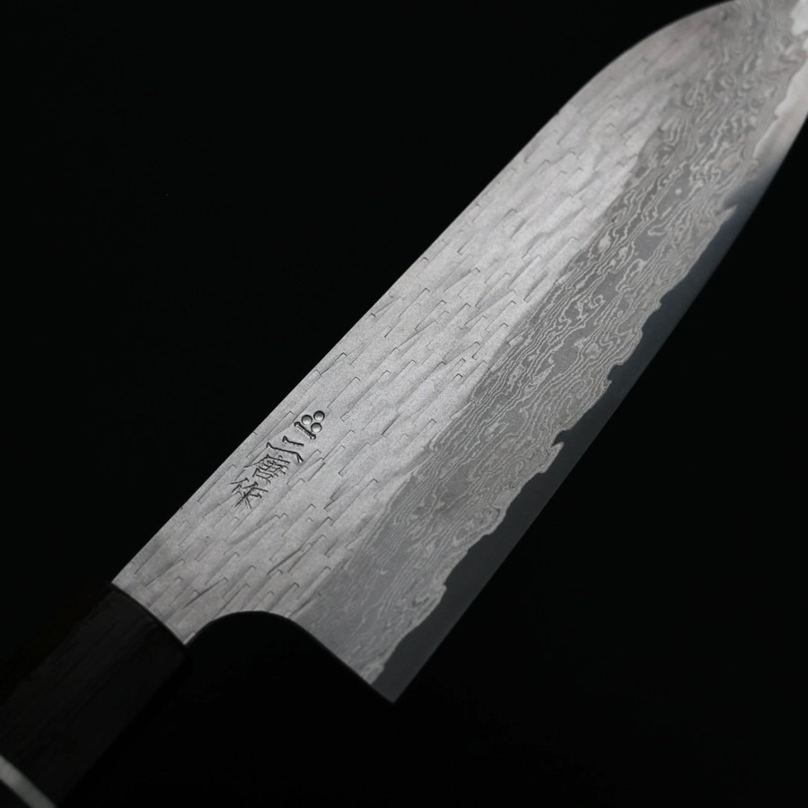 二唐刃物 三德 170mm <br>VG XEOS鋼 鎚目大馬士革