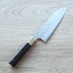 nigara-santoku-180-sg2-m 二唐刃物 三德 180mm SG2粉末HSS鋼 磨鎚目
