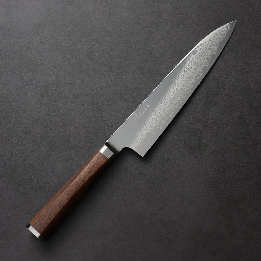 ryusen-g210-pv-1 龍泉刃物 PREVER 牛刀 210mm<br>VG10 67層鎳染大馬士革