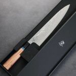 ryusen-g240-buk-2 龍泉刃物 梵天雲龍 改 牛刀 240mm VG10 63層鎳染大馬士革本鍛造