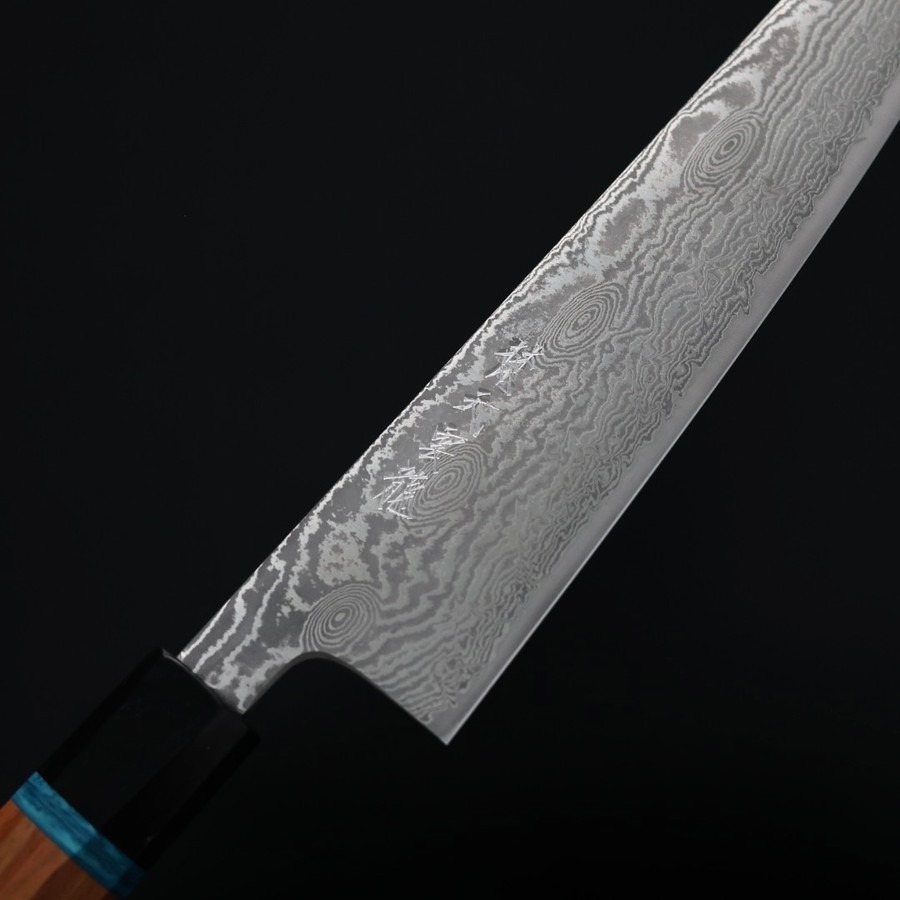 ryusen-g240-buk-6 龍泉刃物 梵天雲龍 改 牛刀 240mm VG10 63層鎳染大馬士革本鍛造