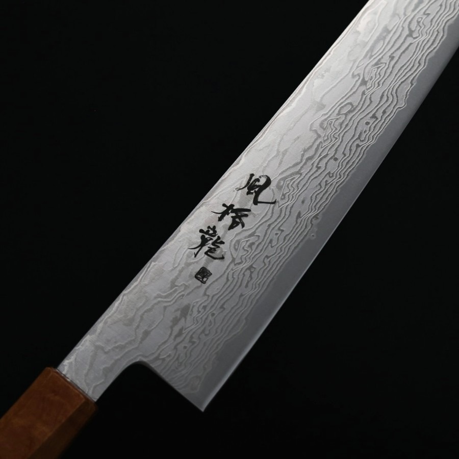 ryusen-g240-fu-6 龍泉刃物 風格龍 牛刀 <br>240mm ATS314鋼 63層大馬士革