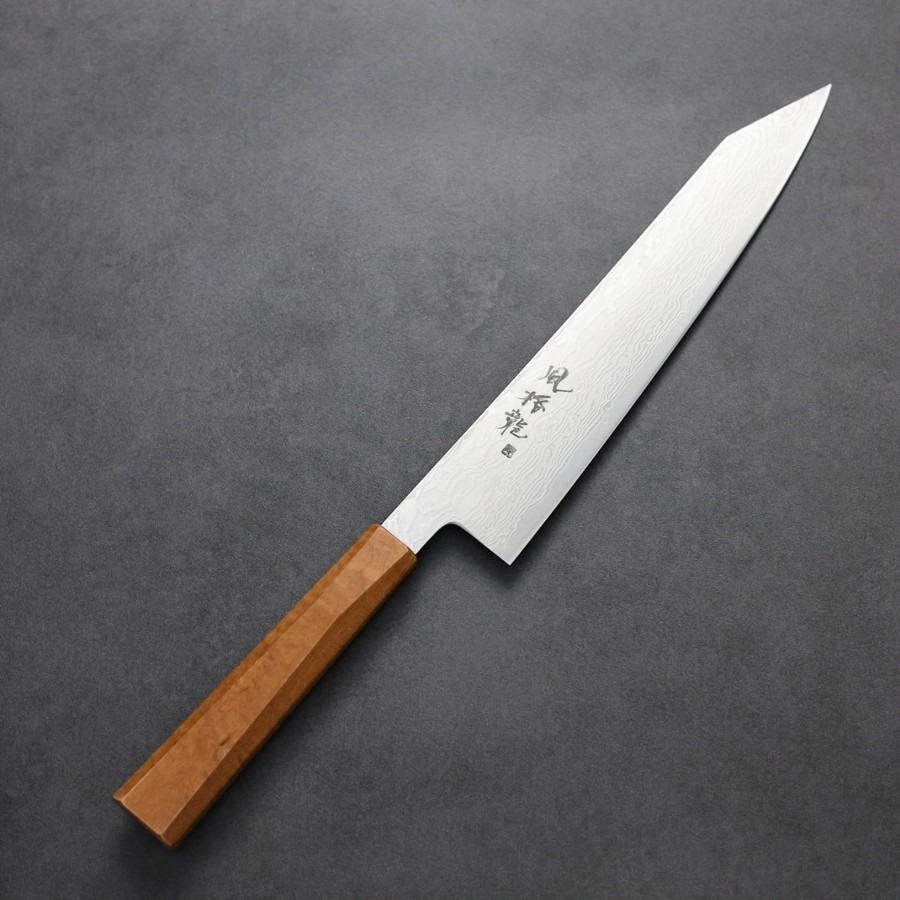 ryusen-g240-fu 龍泉刃物 風格龍 牛刀 <br>240mm ATS314鋼 63層大馬士革