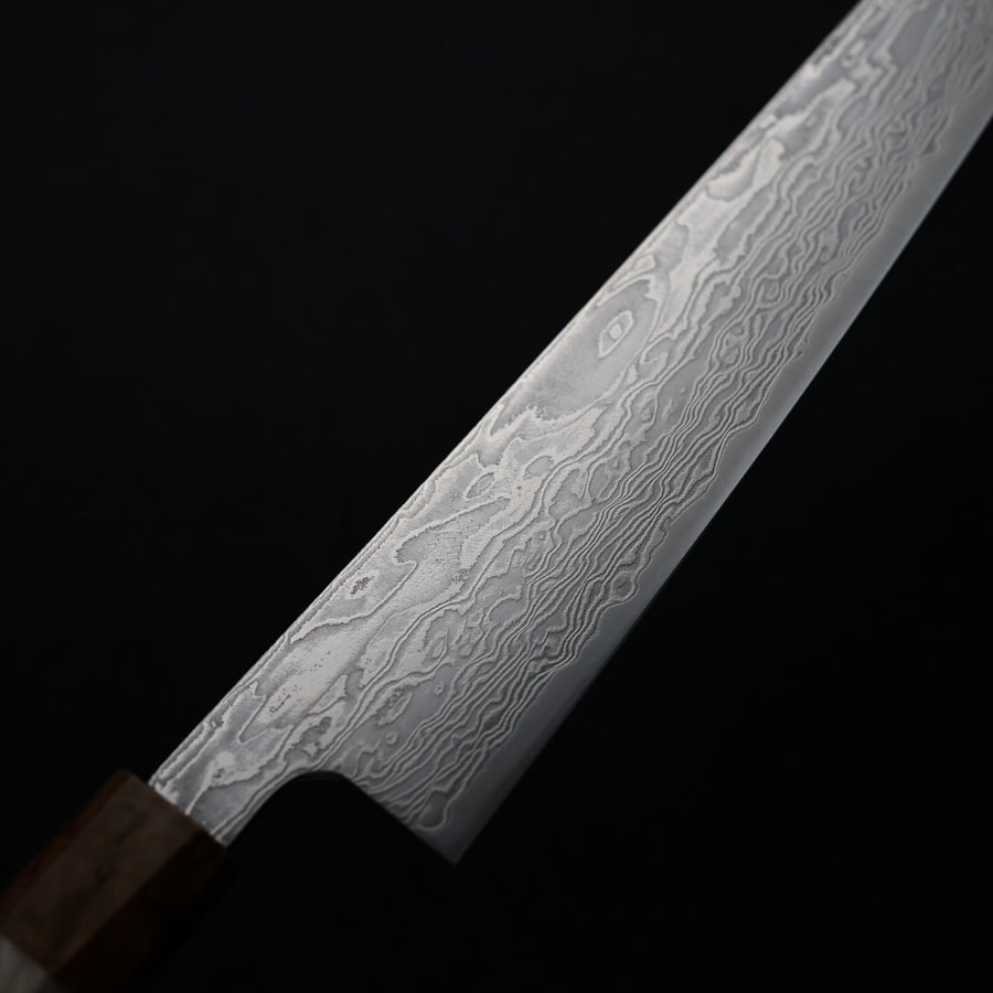 ryusen-g240-fuk-6-1 龍泉刃物 風格龍 改 牛刀<br>240mm ATS314鋼 63層大馬士革