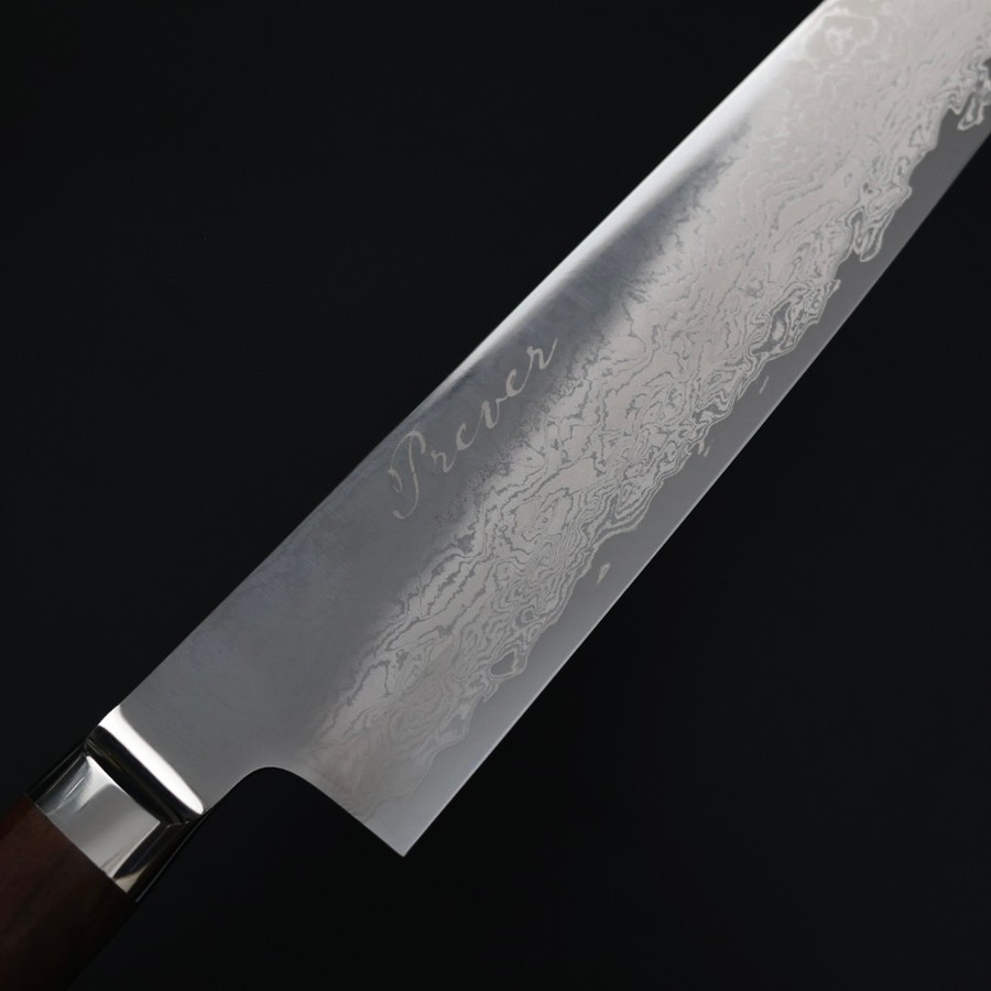 ryusen-g240-pv-5 龍泉刃物 PREVER 牛刀 240mm VG10 67層鎳染大馬士革
