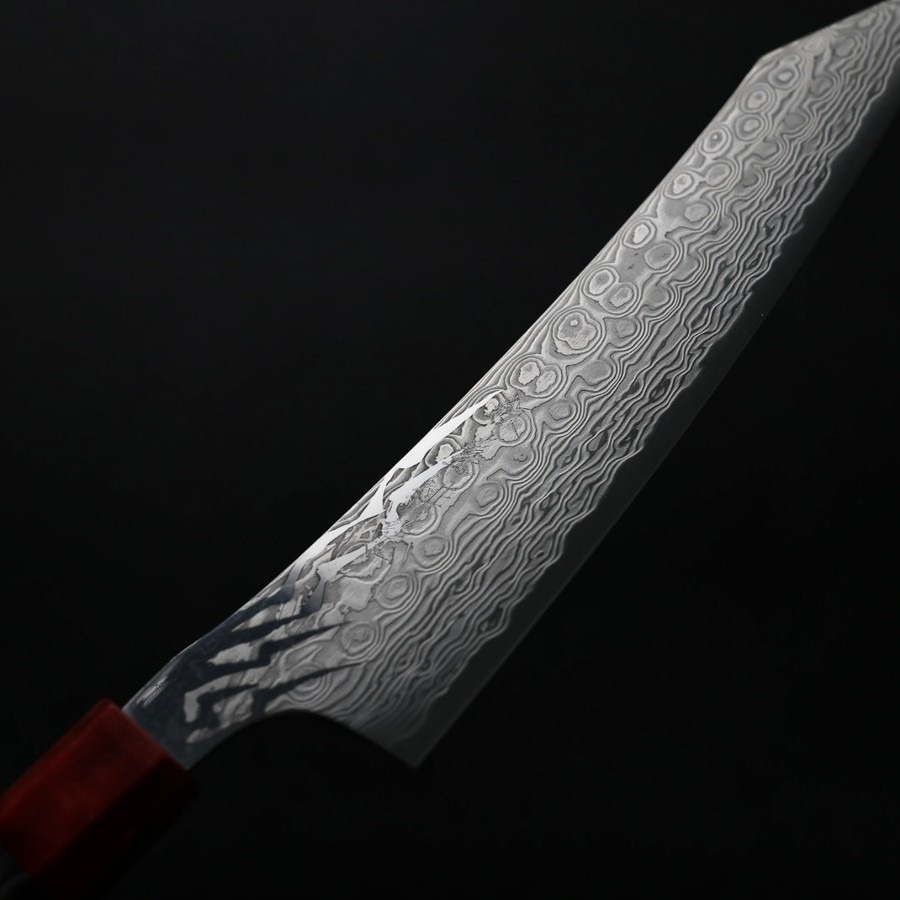 龍泉刃物 紅蓮緋龍 牛刀 210mm SG Strix <br> 63層鎳染大馬士革