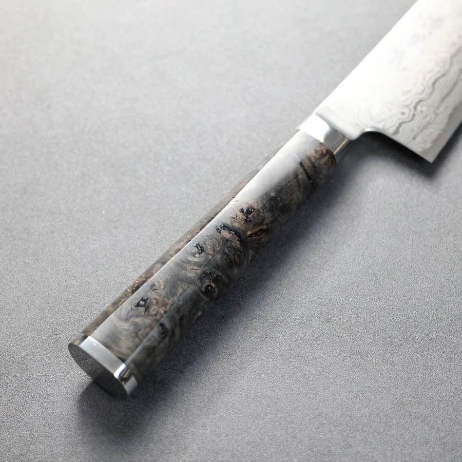 ryusen-gyuto-210-ok-4 龍泉刃物 煌黑龍 牛刀 210mm SG2粉末HSS鋼 99層鎳染大馬士革