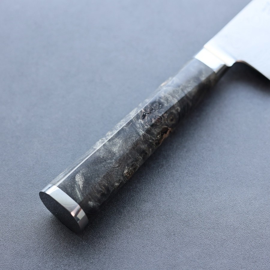 ryusen-gyuto-240-ok-4-1 龍泉刃物 煌黑龍 牛刀 240mm SG2粉末HSS鋼 99層鎳染大馬士革