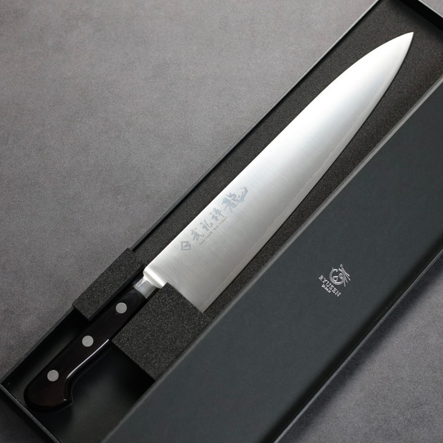ryusen-gyuto-300-bz-2 龍泉刃物 武禮禪龍 牛刀 300mm SG2/本鍛造