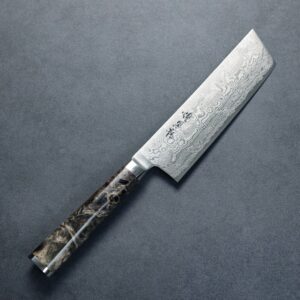 ryusen-nakiri-155-ok 龍泉刃物 煌黑龍 菜切 155mm SG2 99層鎳染 大馬士革