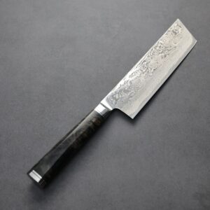 ryusen-nakiri-155-okmt 龍泉刃物 煌黑龍MT 菜切 <br>155mm SG2 99層鎳染大馬士革