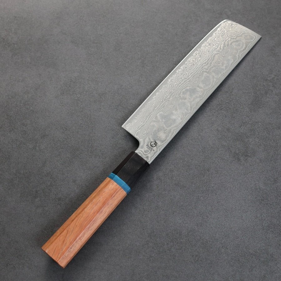 ryusen-nakiri-buk-3 龍泉刃物 梵天雲龍 改 菜切 165mm VG10 63層鎳染大馬士革/本鍛造