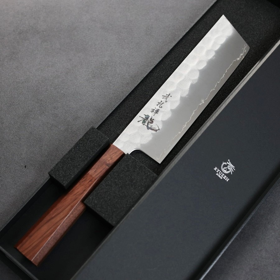 ryusen-nakiri-bzw-2 龍泉刃物 武禮禪龍 和 菜切 165mm SG2/本鍛造