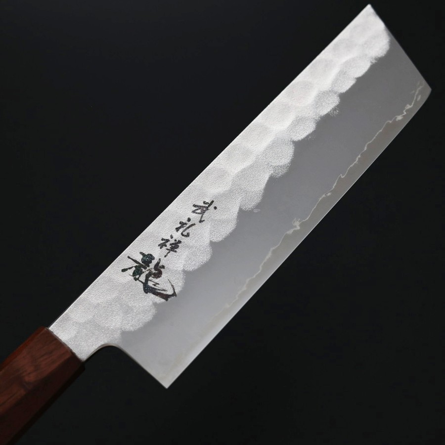 ryusen-nakiri-bzw-6 龍泉刃物 武禮禪龍 和 菜切 165mm SG2/本鍛造