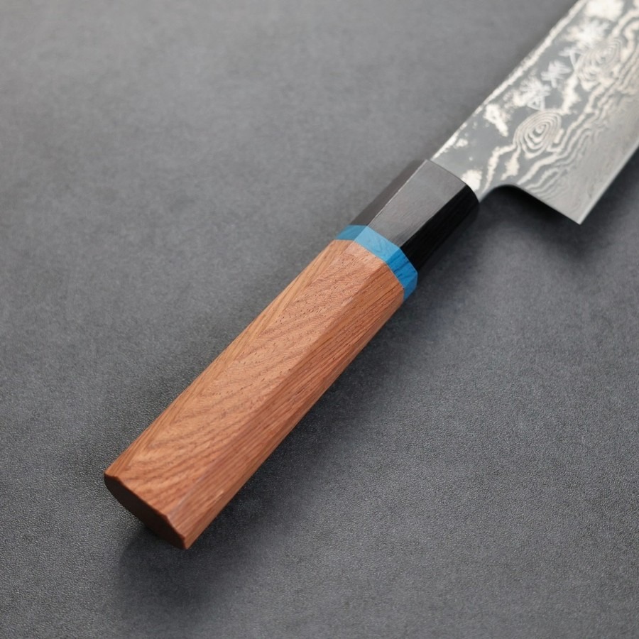 ryusen-santoku-buk-4 龍泉刃物 梵天雲龍 改 三德 175mm VG10 63層鎳染大馬士革/本鍛造