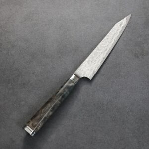 ryusen-santoku-okr-mt-1 龍泉刃物 煌黑龍MT 蔬果刀 135mm<br>SG2 99層鎳染大馬士革