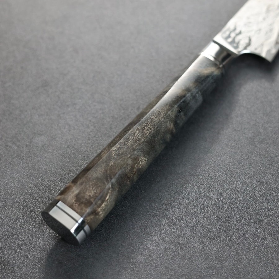 龍泉刃物 煌黑龍MT 蔬果刀 135mm<br>SG2 99層鎳染大馬士革:圖片 3