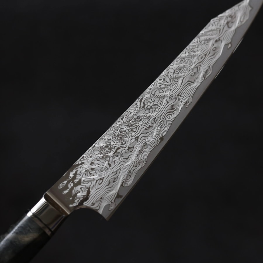 龍泉刃物 煌黑龍MT 蔬果刀 135mm<br>SG2 99層鎳染大馬士革:圖片 5