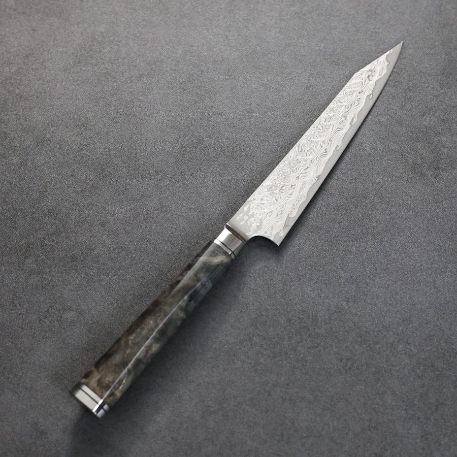 龍泉刃物 煌黑龍MT 蔬果刀 135mm<br>SG2 99層鎳染大馬士革