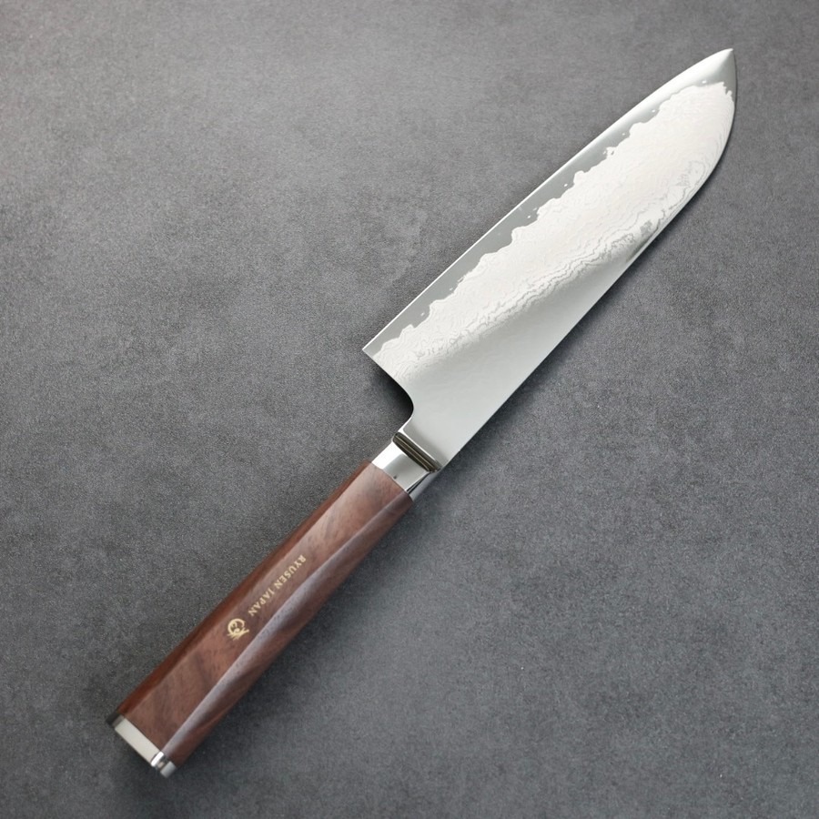 ryusen-santoku-pv-3 龍泉刃物 PREVER 三德 170mm VG10 67層鎳染大馬士革