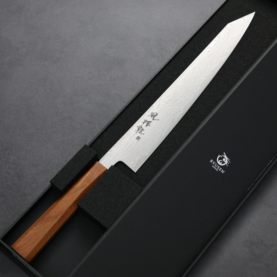 龍泉刃物 風格龍 筋引 270mm<br>ATS314鋼 63層大馬士革