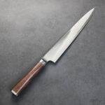 ryusen-sujihiki-240-pv 龍泉刃物 PREVER 筋引 240mm VG10 67層鎳染大馬士革