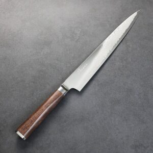 ryusen-sujihiki-240-pv 龍泉刃物 PREVER 筋引 240mm VG10 67層鎳染大馬士革
