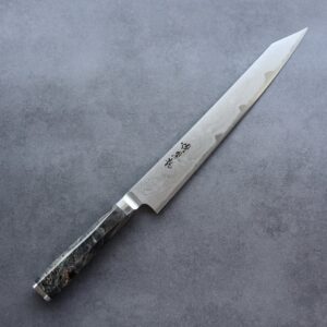 龍泉刃物 煌黑龍 筋引 260mm SG2粉末HSS鋼 99層鎳染 大馬士革
